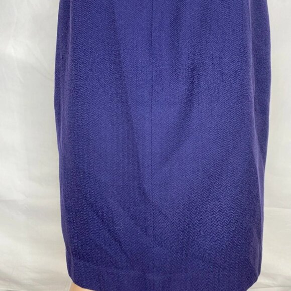 Vintage Givenchy Women’s Wool Twill Pencil Skirt Marine Blue Size 29 - Picture 10 of 16